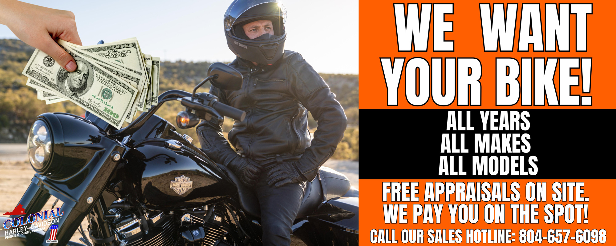 We will buy your Harley-Davidson motorcycle