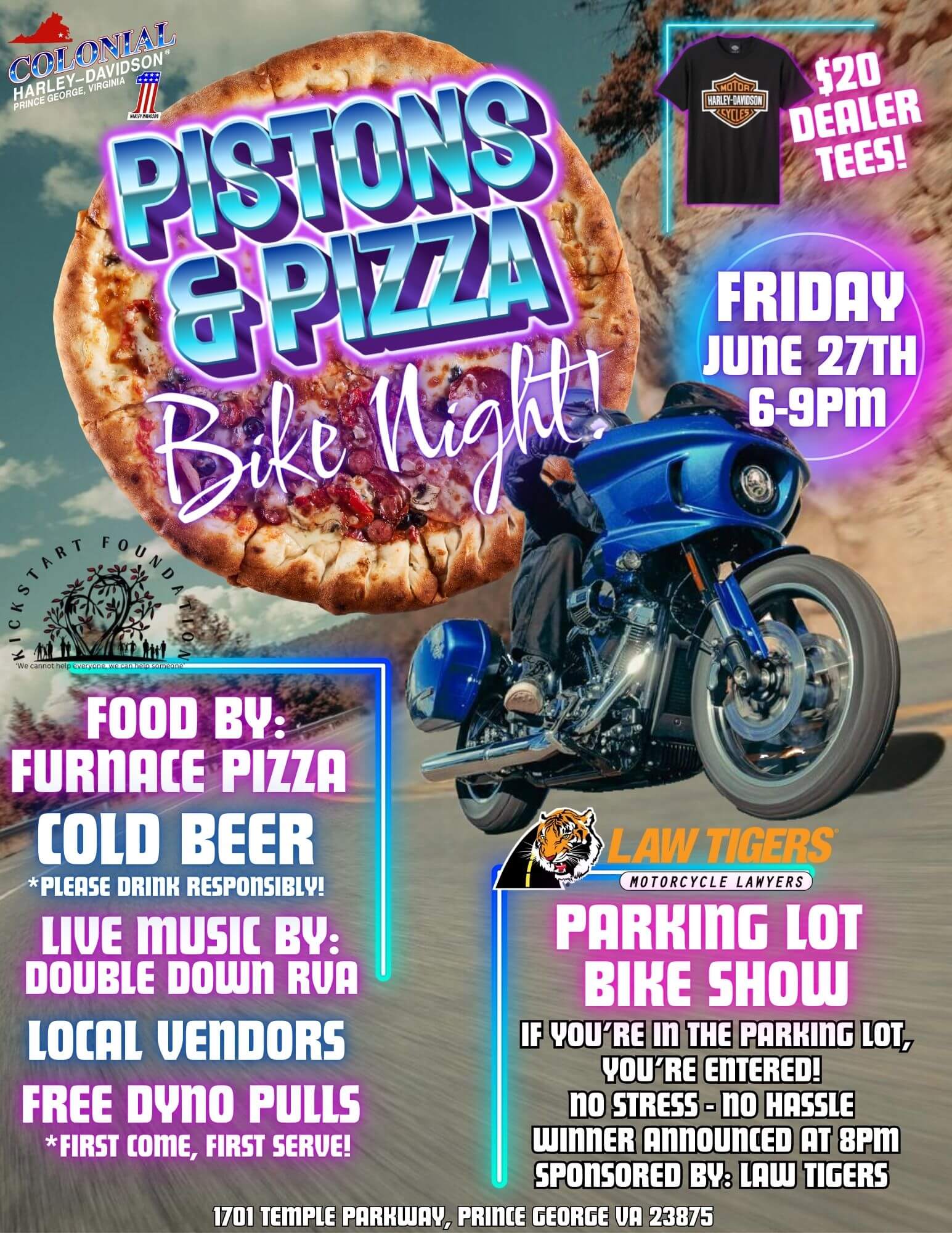 Pistons & Pizza Bike Night