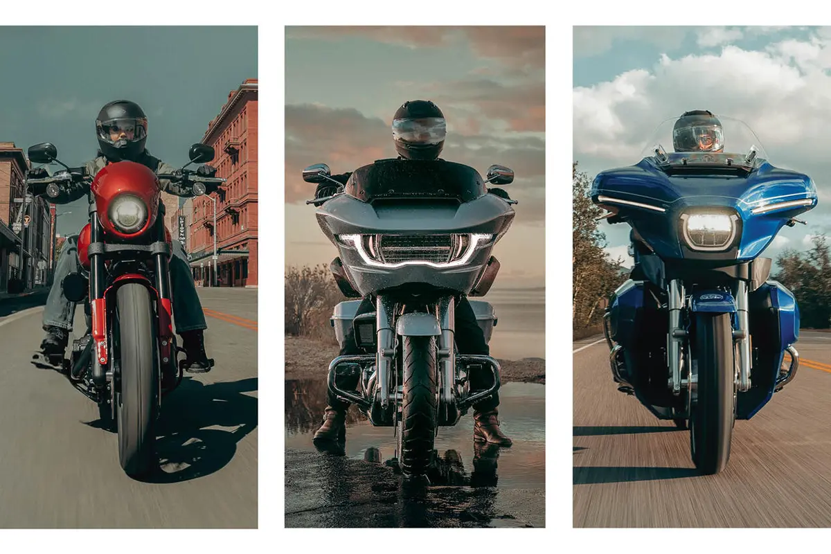 The 2025 Harley-Davidson lineup featuring CVO, Touring, and Cruiser models