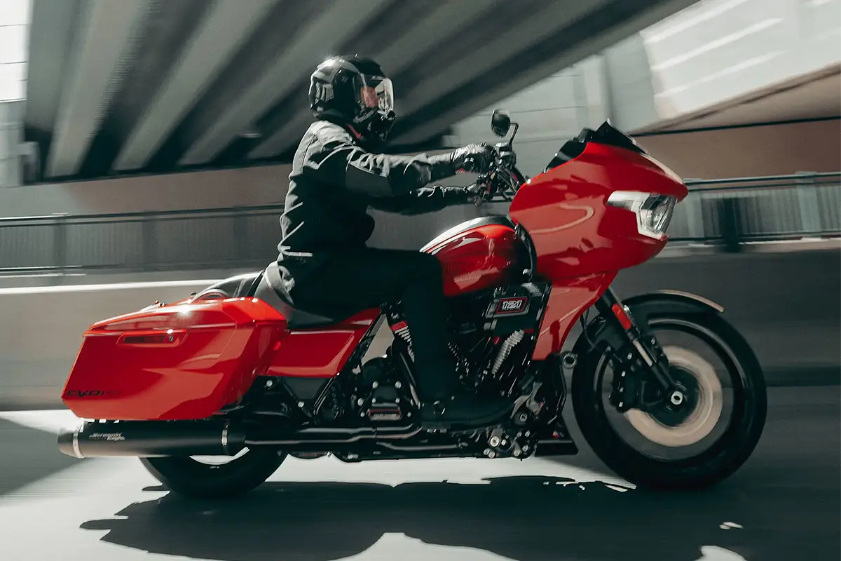 The 2025 Harley-Davidson CVO Road Glide ST in Rally Red