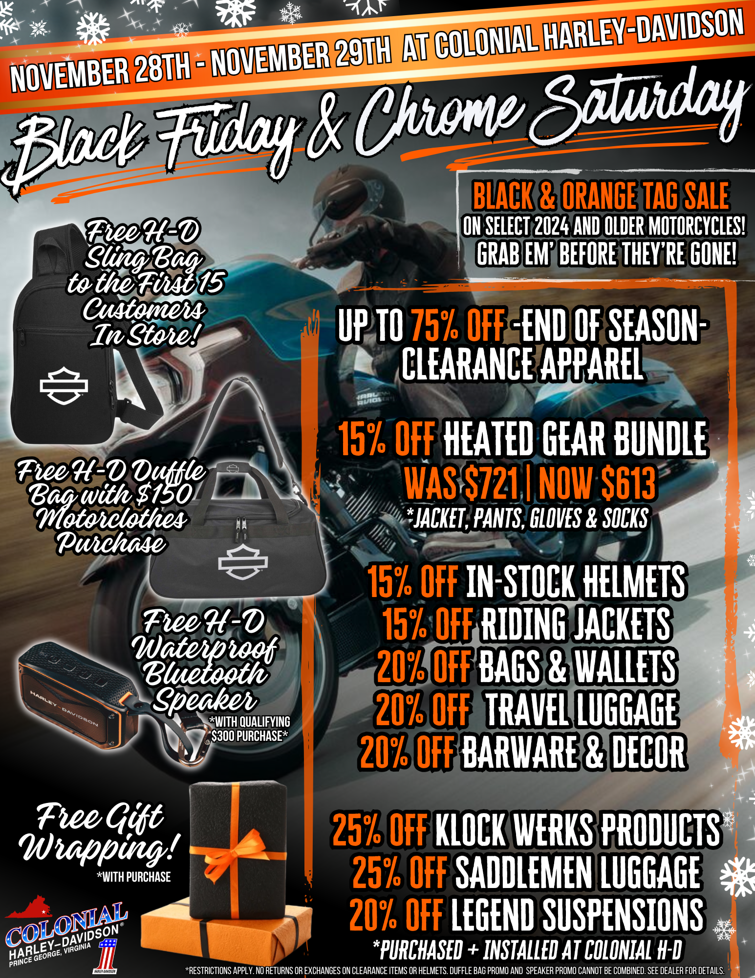 Black Friday & Chrome Saturday