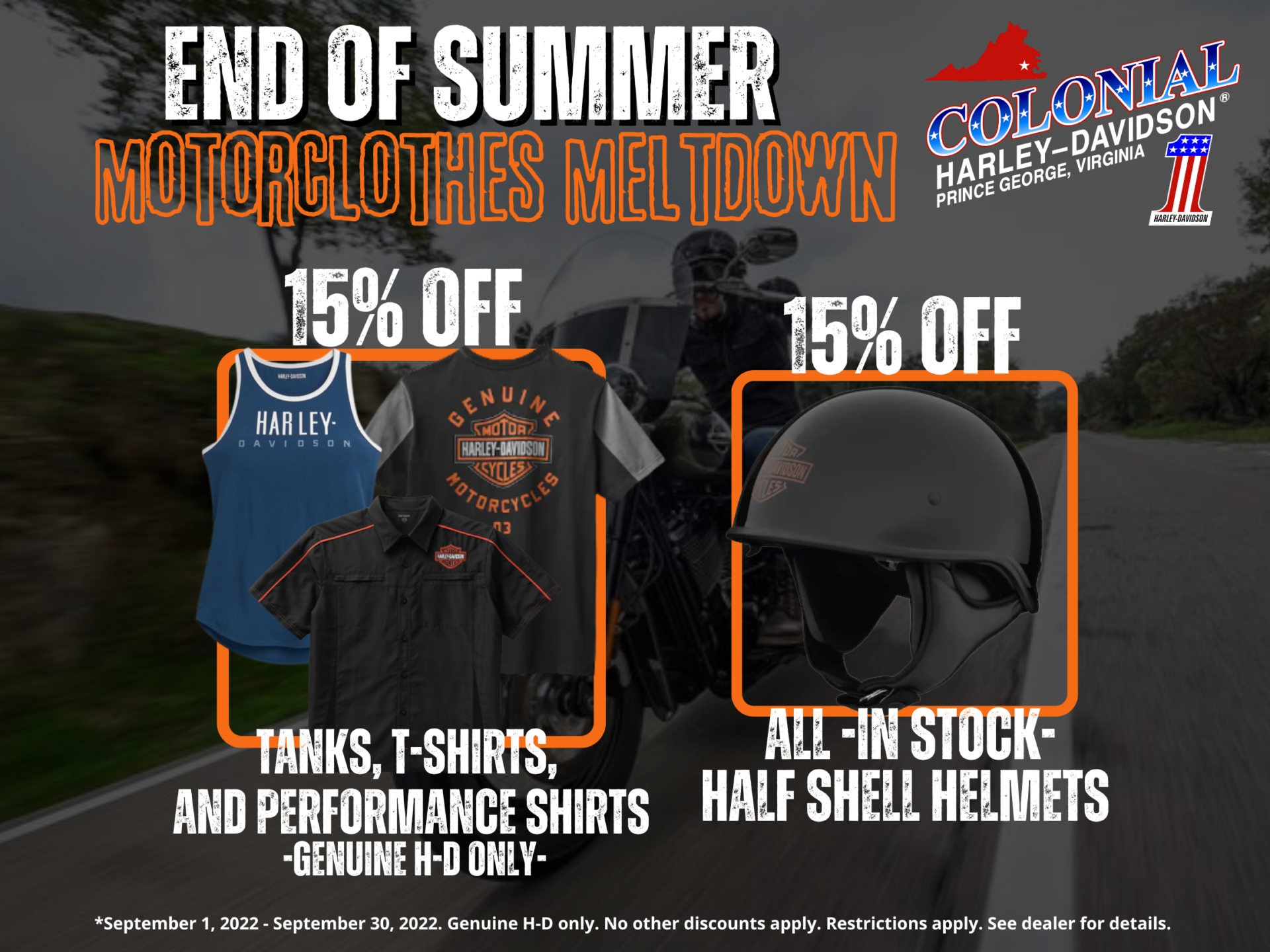 End of Summer Motorclothes Meltdown